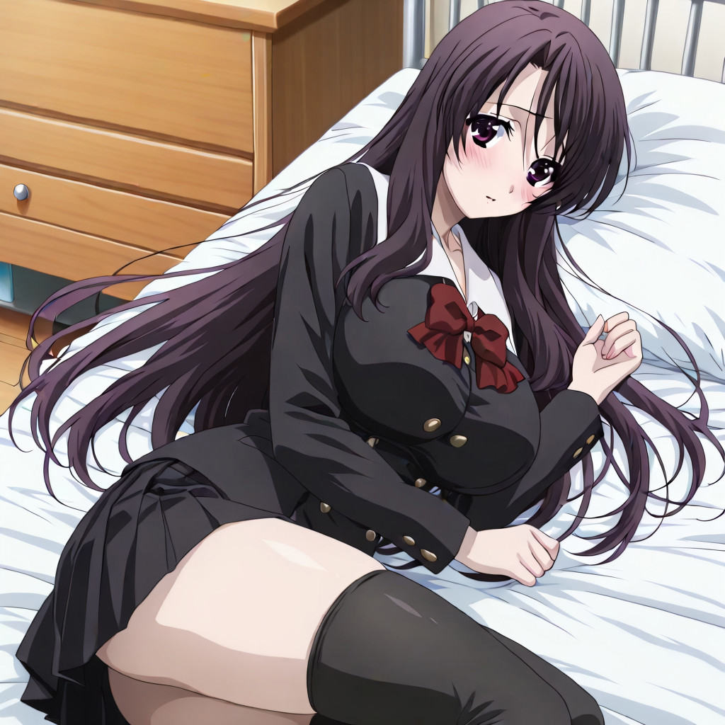 kotonoha_katsura,  purple eyes,  black hair on Tensor.Art