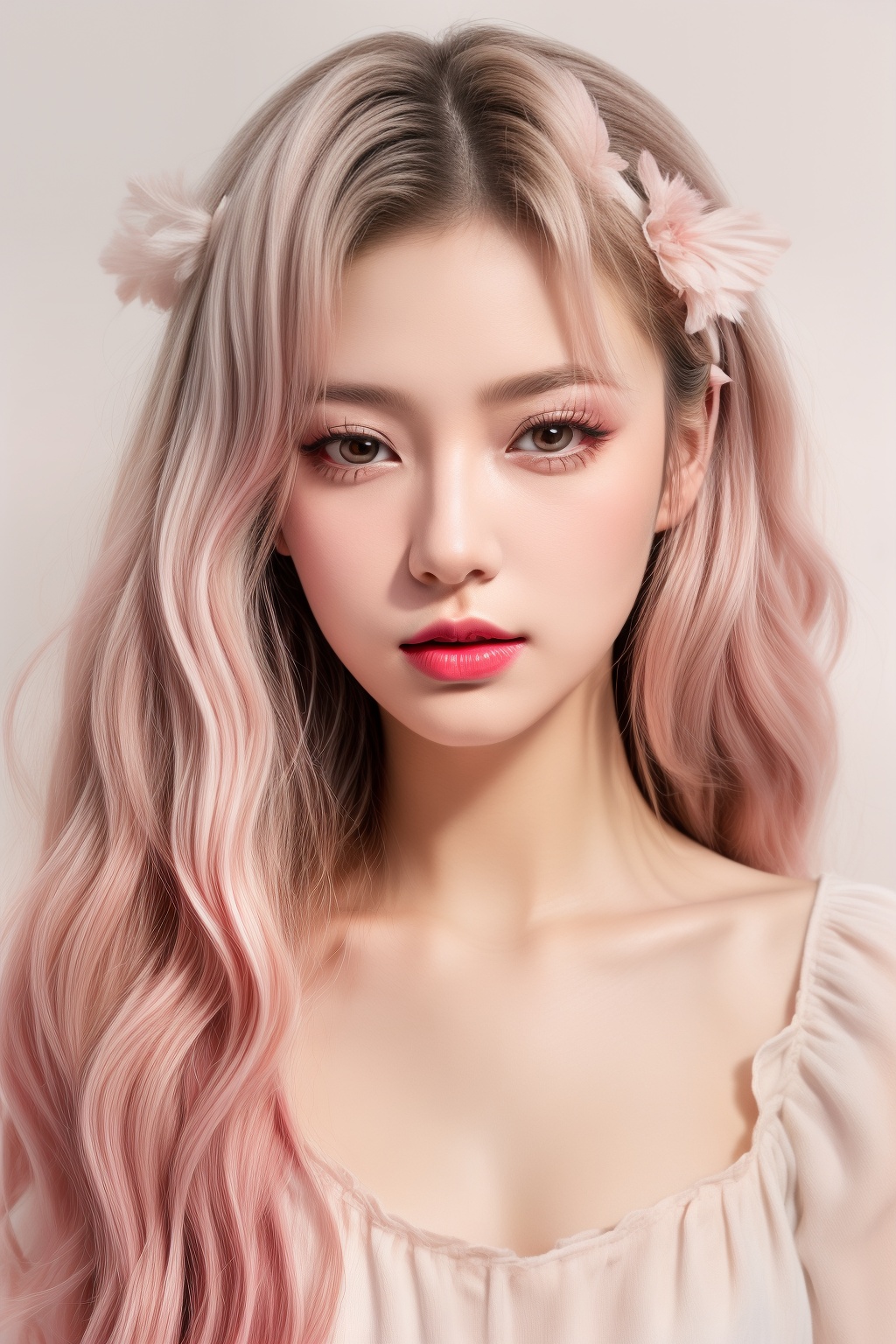 ((nail polish,  eyeliner,  eyelashes on Tensor.Art