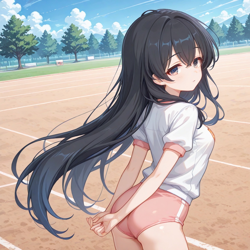tsubakigaoka_gym_uniform,  gym shirt,  pink buruma on Tensor.Art