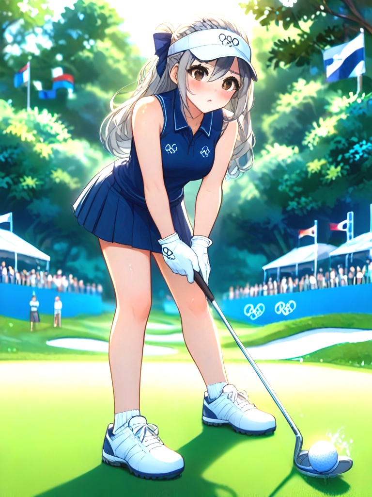 source_anime,  playing golf,  golf course on Tensor.Art