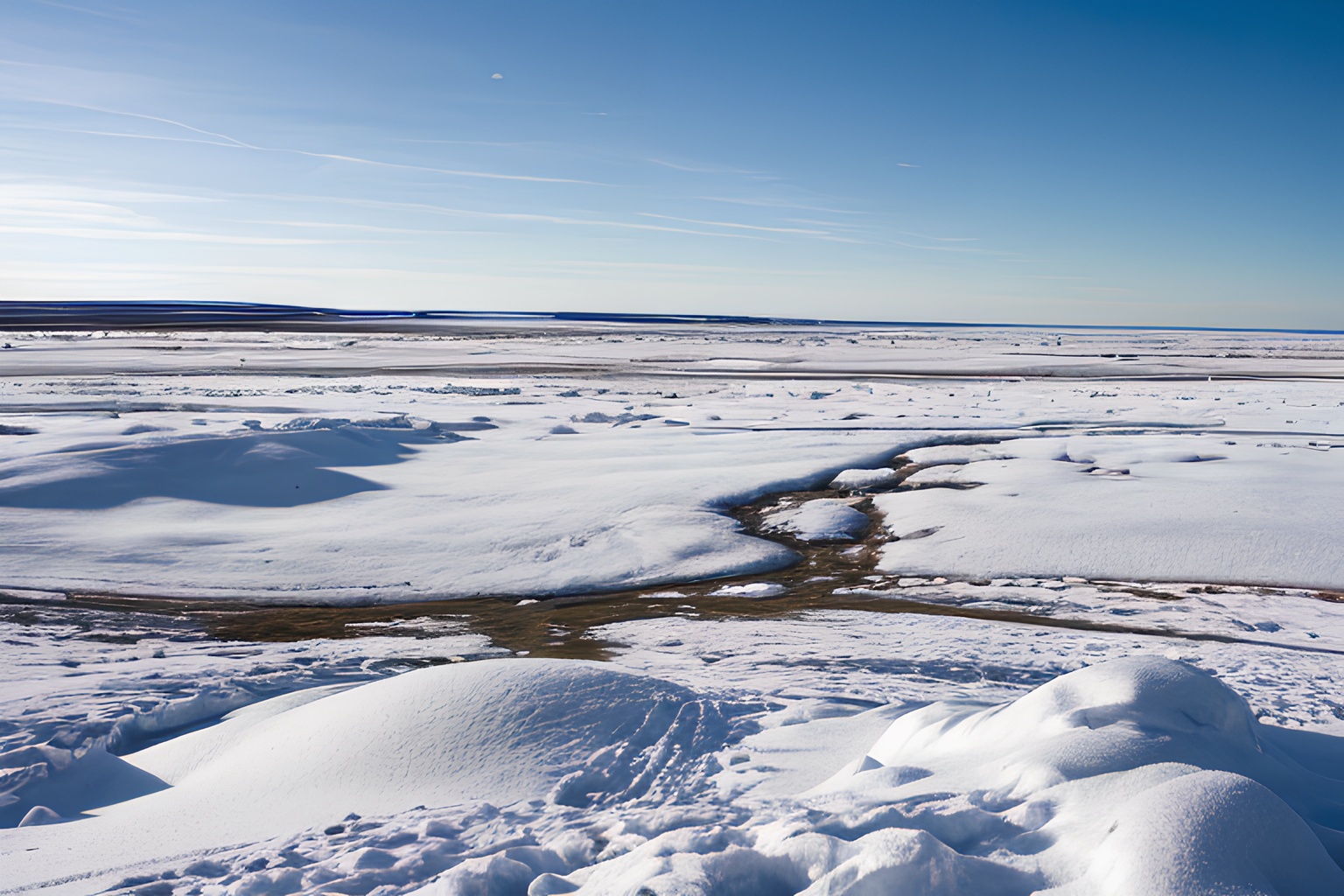 Desolate snowy tundra on Tensor.Art