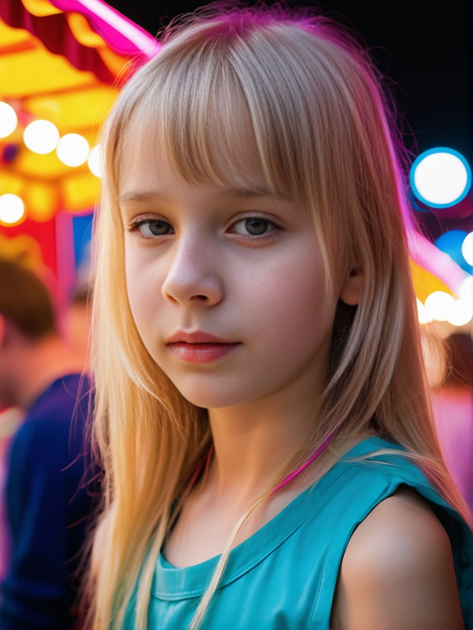 little 9 years old girl,  AlyonaRDW,  cute face on Tensor.Art