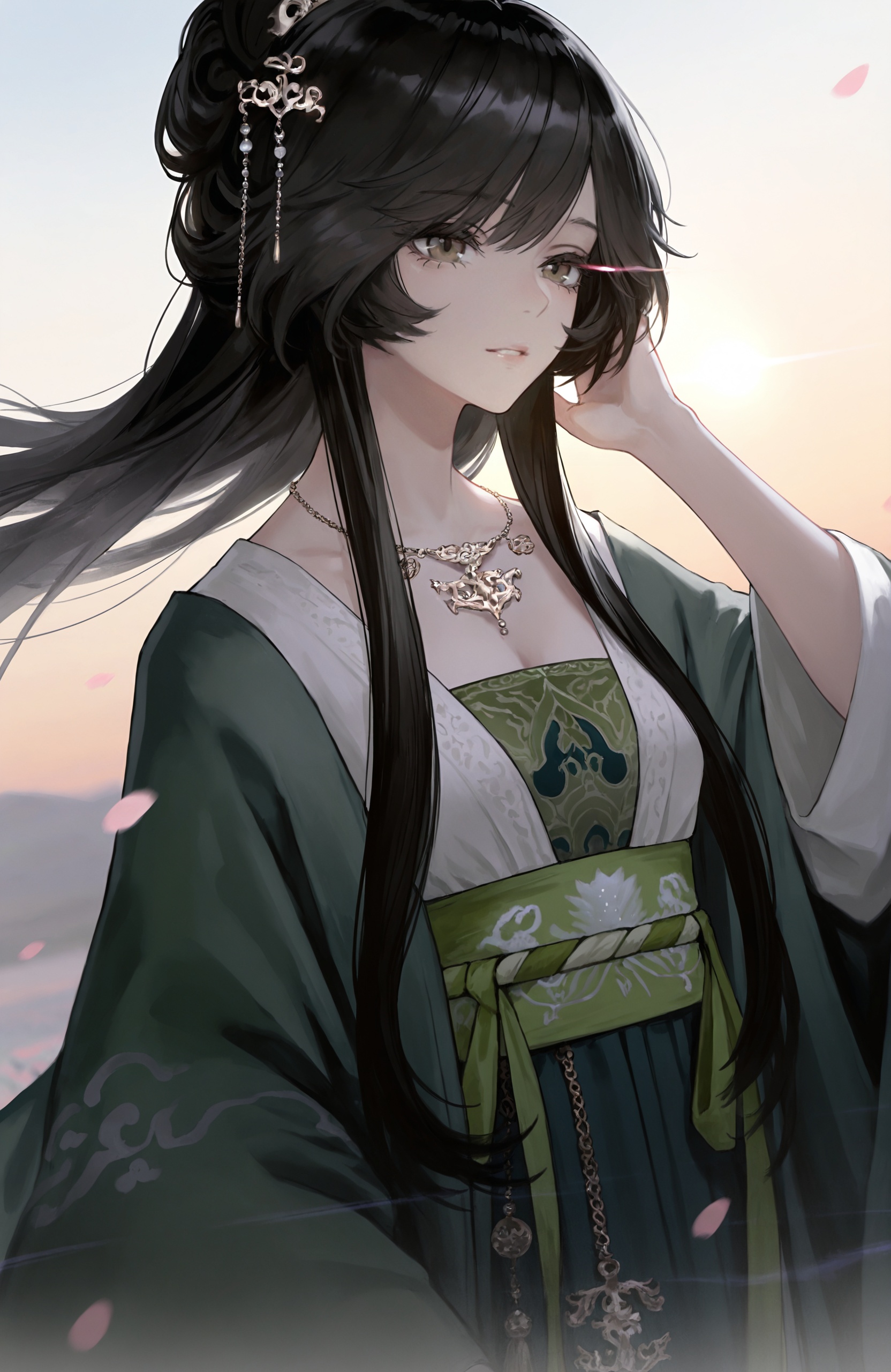 1girl,  long hair,  black hair by 天海TianHai on Tensor.Art