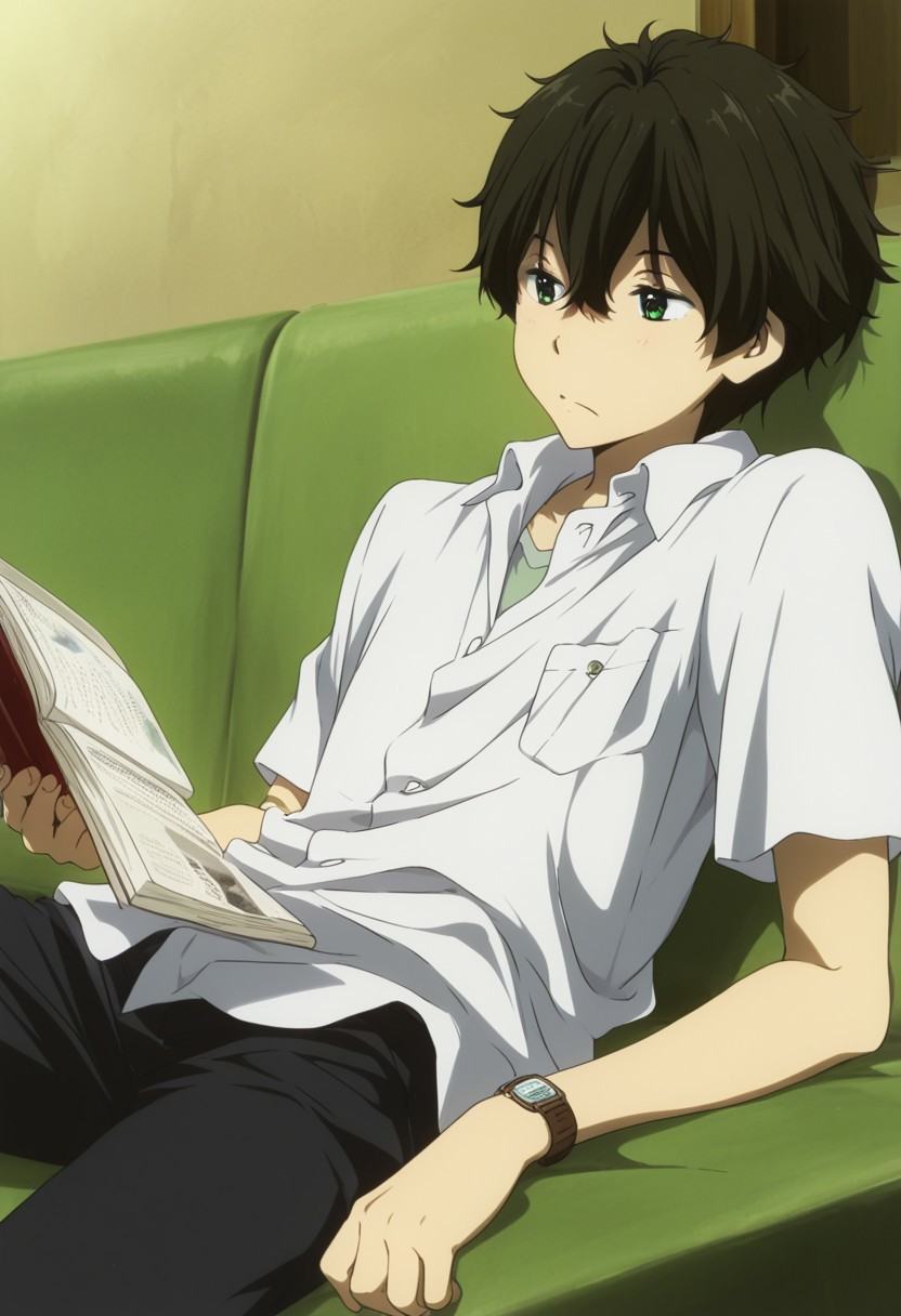 Anime,  solo male,  Houtarou Oreki on Tensor.Art