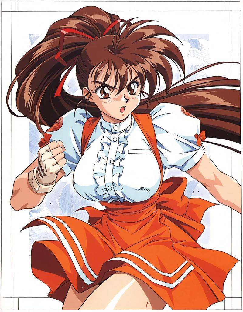 retro glossy anime magazine aesthetic,  worn photocopy texture,  slightly faded colors on Tensor.Art