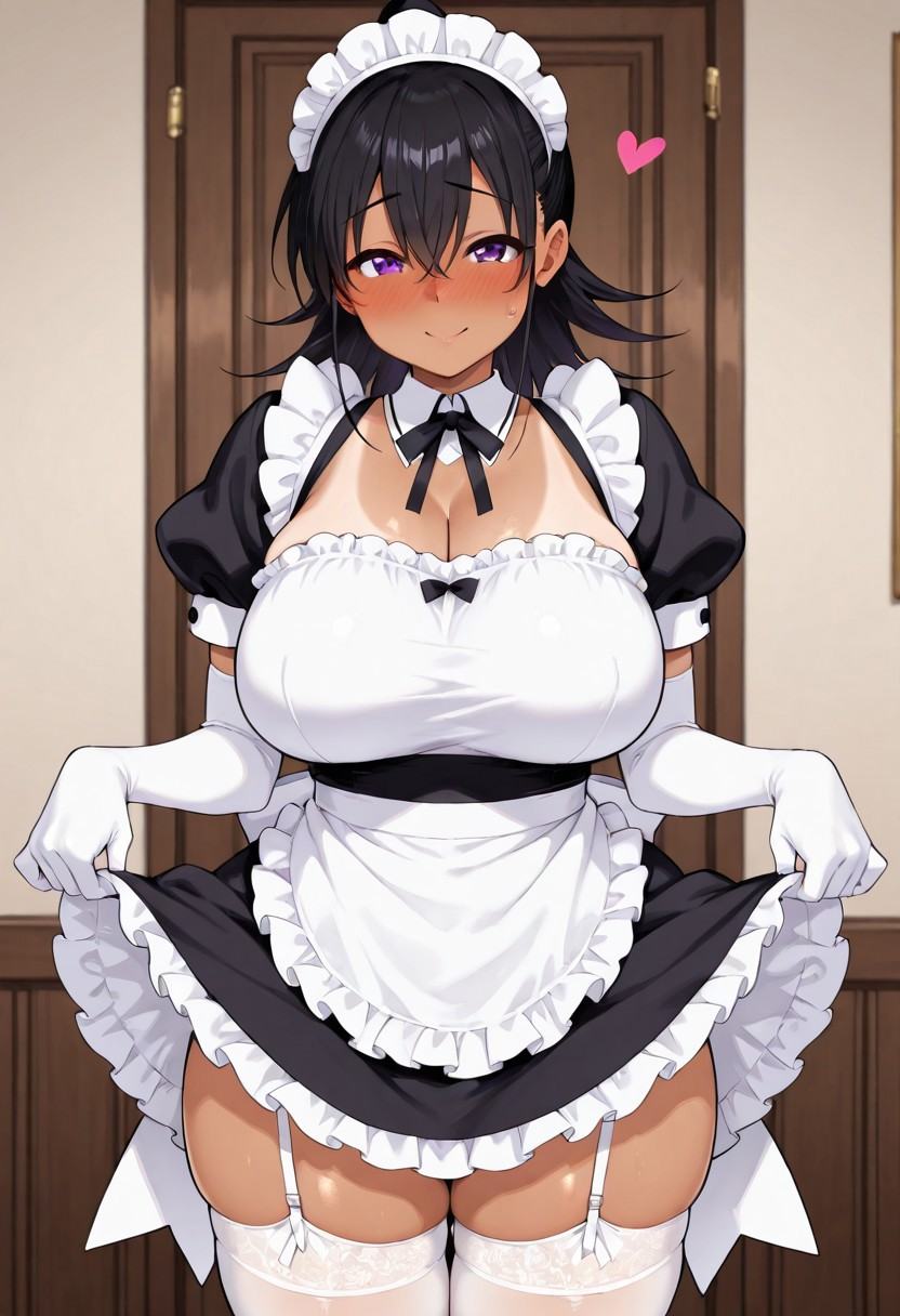 yuuki,  tanned skin,  black hair on Tensor.Art
