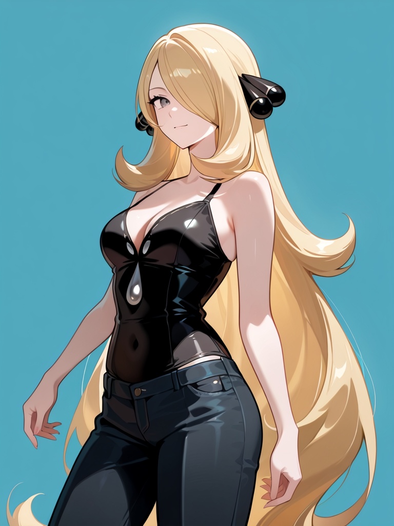 1girl,  cynthia (pokemon),  general on Tensor.Art