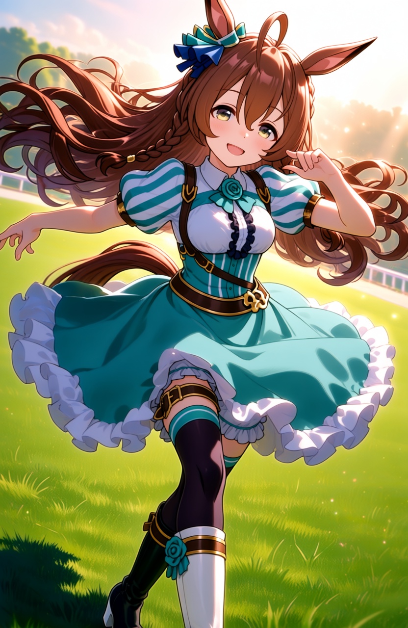 mejiro bright \(umamusume\),  1girl,  horse ears on Tensor.Art