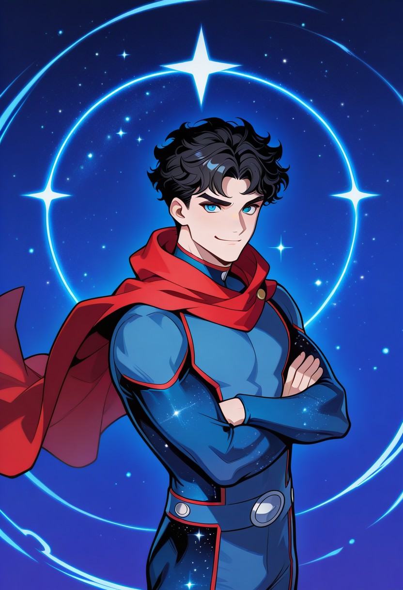 Wiccan,  blue background,  Wiccan on Tensor.Art