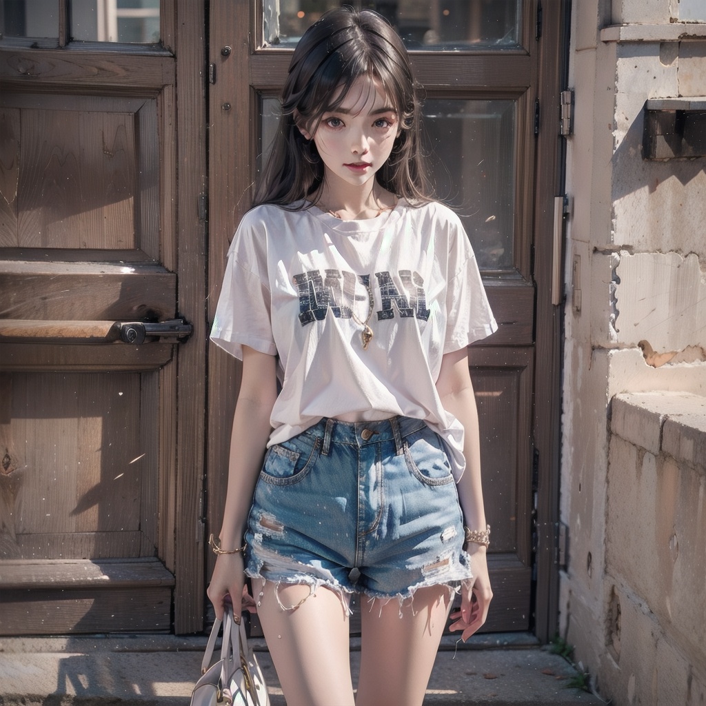 , 1girl, Shorts
