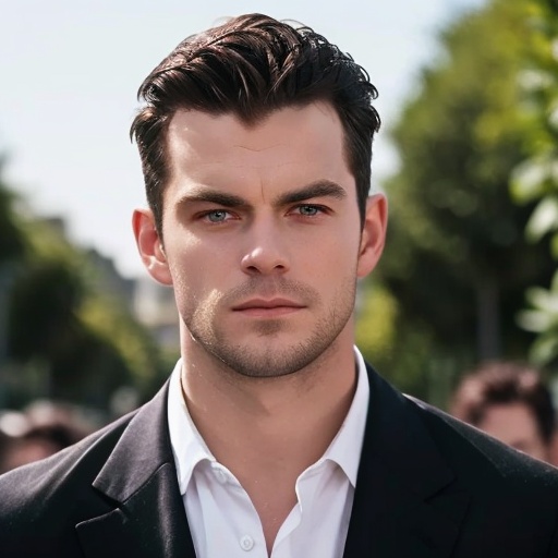 The Atmosphere of Film Cinema, captivating visuals, RAW photo, full sharp, high quality, delicate features,contour light,backlighting,Professional photography,,exquisite composition,upper body,black suit,look at the viewer1boy,sportsman, Visual_Optimization, Color_Harmonization, 