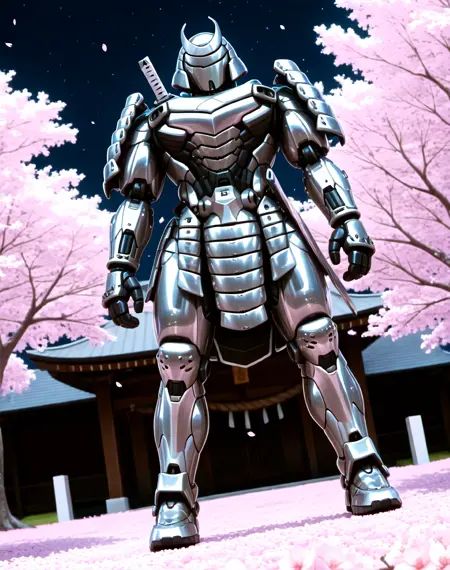 Silver Samurai,  robot,  armor on Tensor.Art