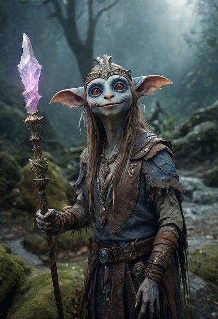 photography in the style of Labirynth,  the dark crystal movies ,  fantasy books on Tensor.Art