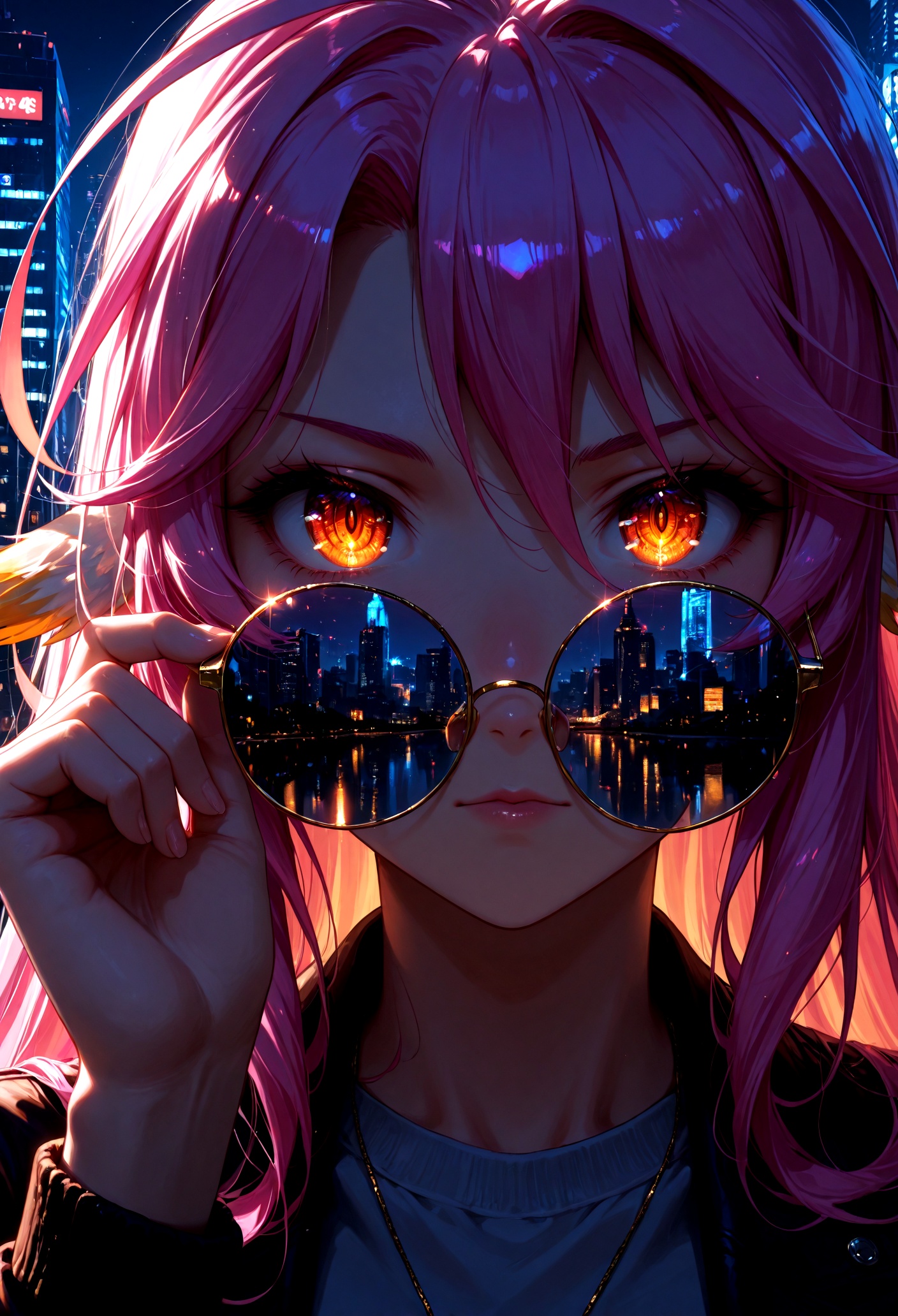 jibril \(no game no life\),  orange eyes,  long hair on Tensor.Art