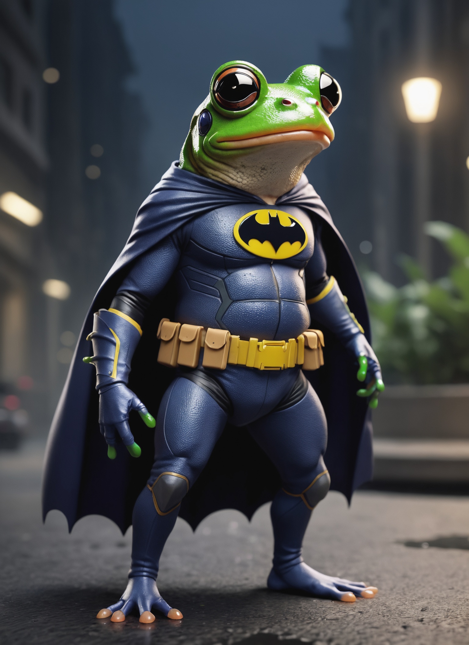 Coqui frog in batman uniform,  8k on Tensor.Art
