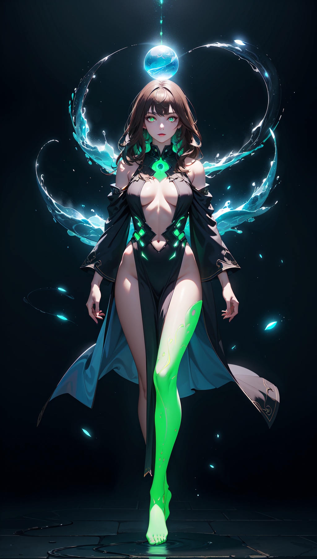 Detailed background,  (dungeon with spirits flying about),  particles on Tensor.Art
