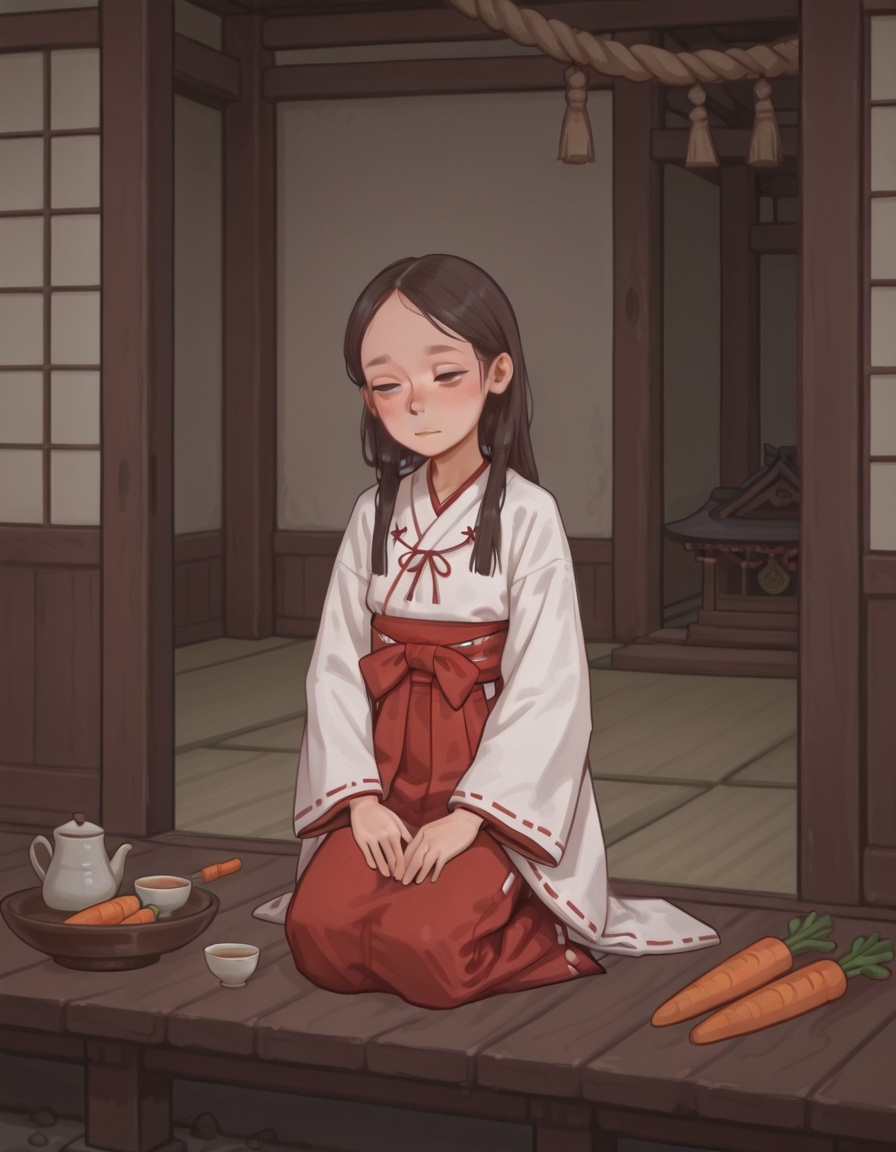 ystyle1girl,  miko,  shrine maiden on Tensor.Art