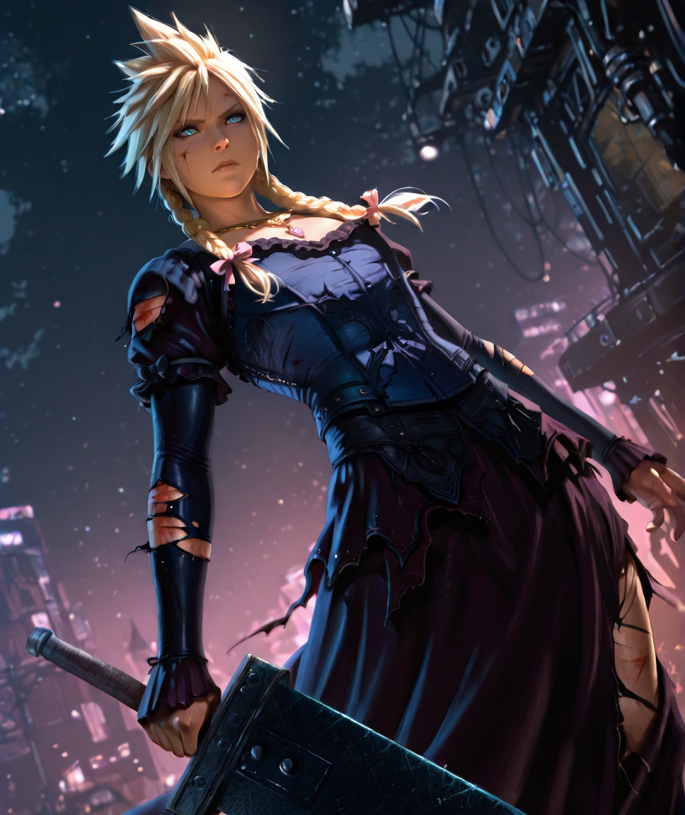 clodsfxl,  blonde hair,  spiked hair on Tensor.Art