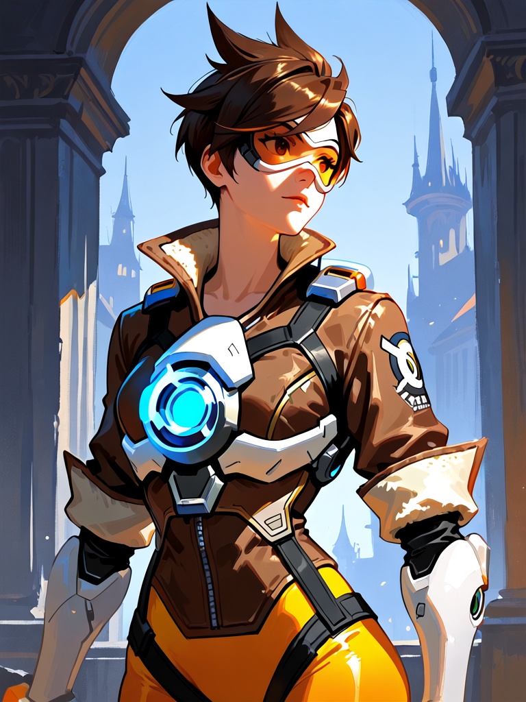 1girl,  tracer (overwatch),  general on Tensor.Art