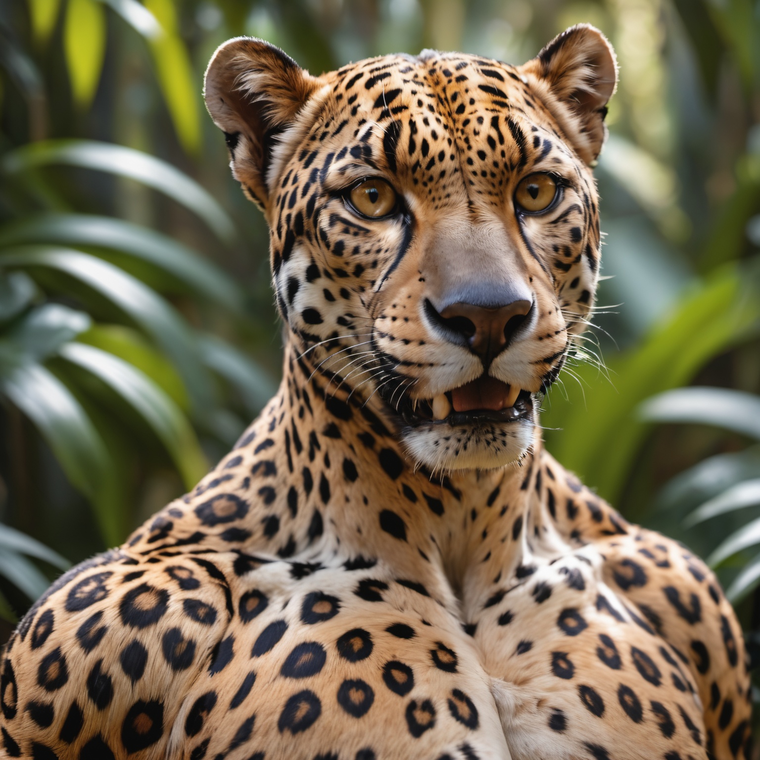detailed ,  face photo of an ,  anthro jaguar on Tensor.Art