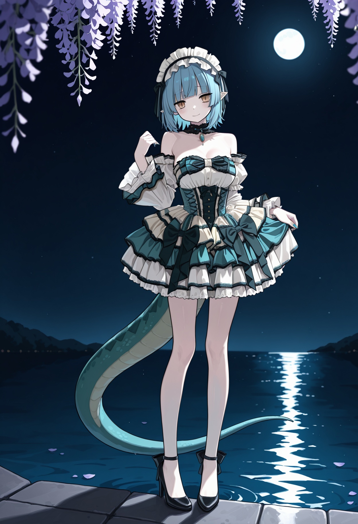 solo,  1girl,  pointed ears on Tensor.Art