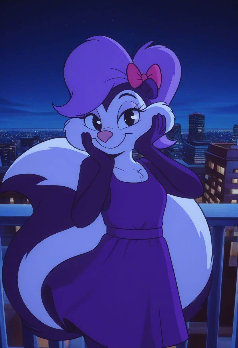 fifi_la_fume,  skunk girl,  tail on Tensor.Art