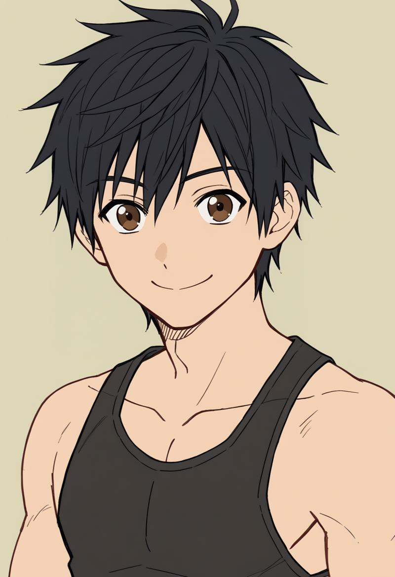 flat color,  1boy,  solo on Tensor.Art