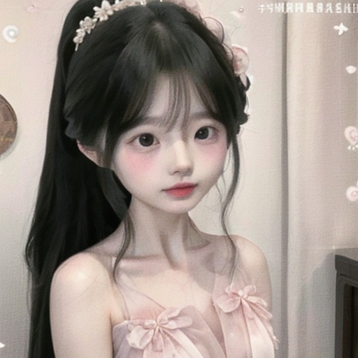1 girl,Qiao Baojian,portrait,<lora:linglong-000007:0.6>,evening_gown,