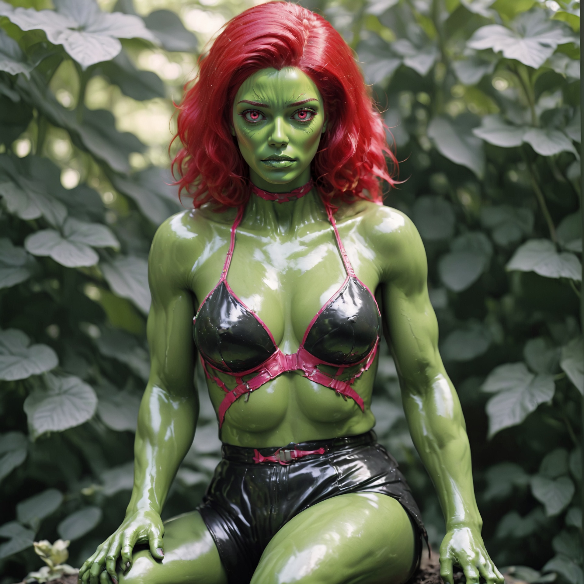 aw0k euphoricred style,  photograph,  green hulk on Tensor.Art