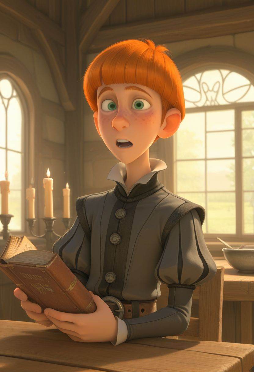 justin,  1boy,  orange hair on Tensor.Art