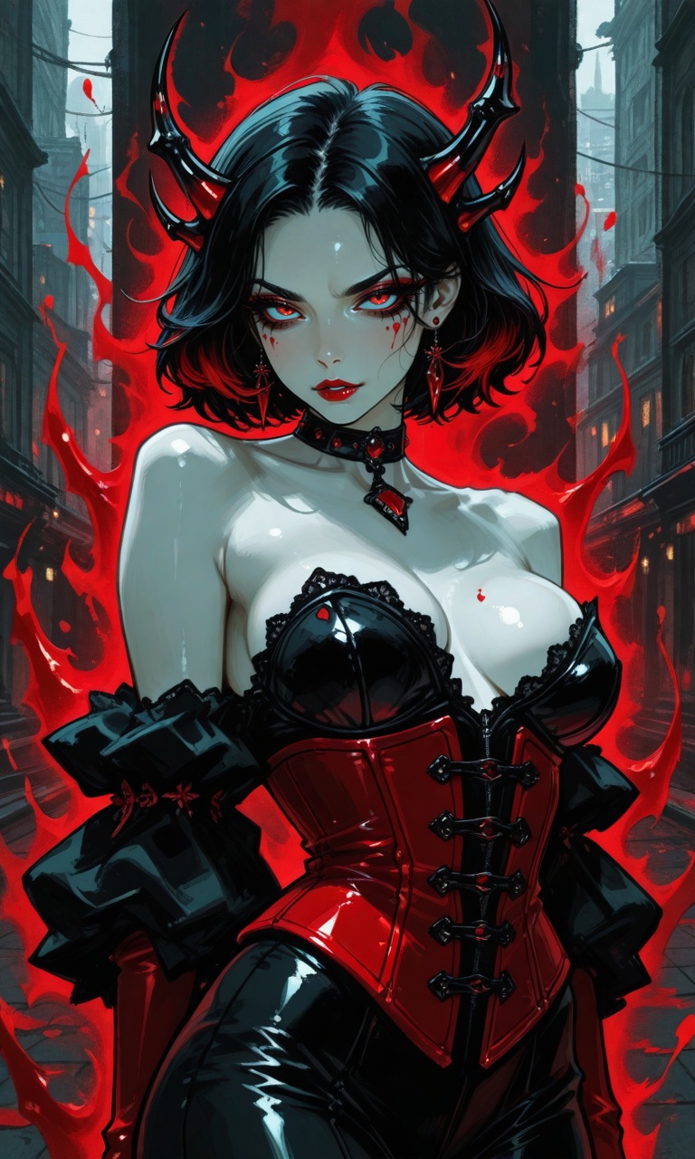 Female character,  glamorous,  seductive gaze on Tensor.Art