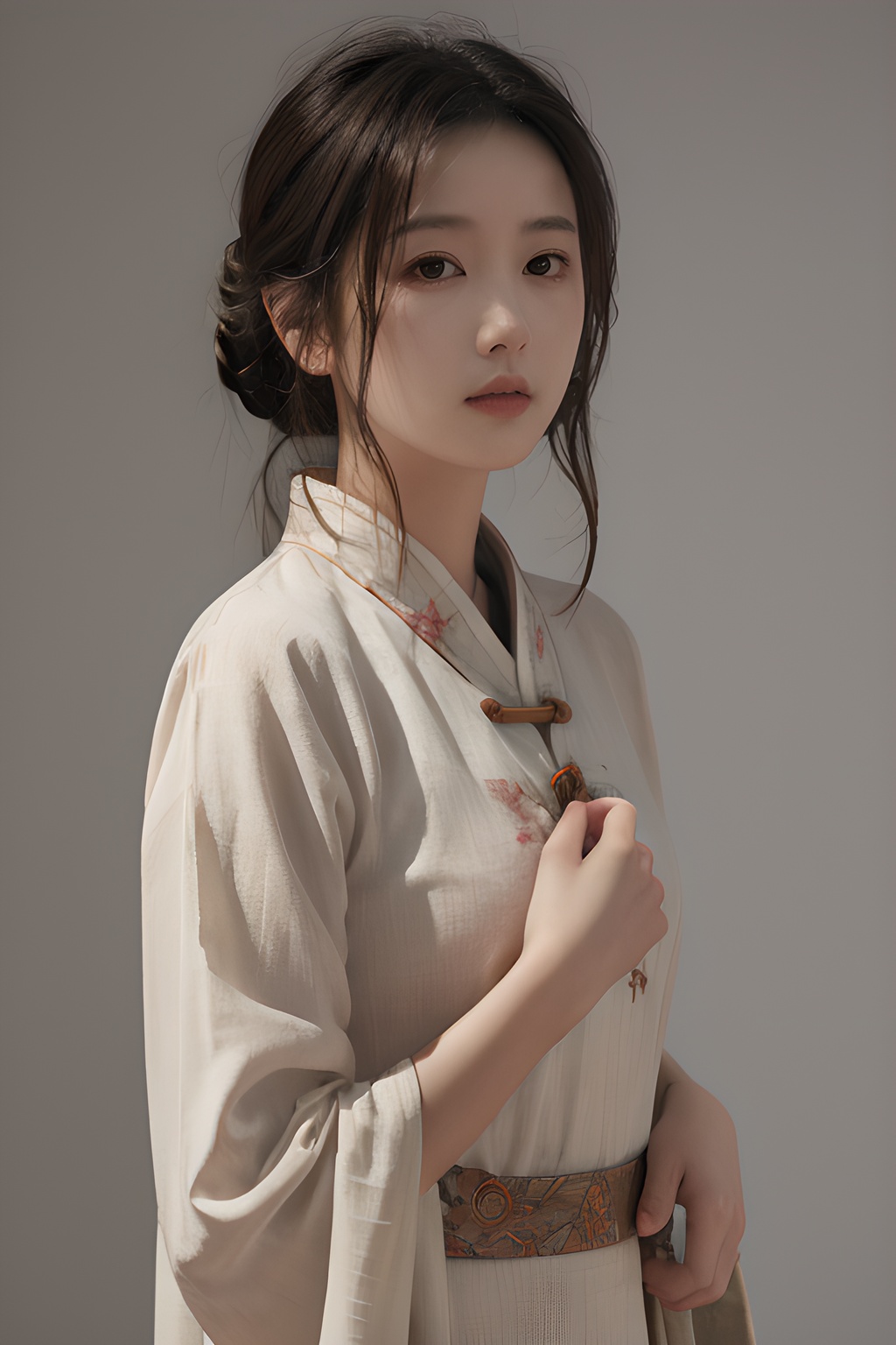 <lora:0806_08:0.7>,simple background,chinese_clothes,, 1girl,realistic,masterpiece, best quality, photorealistic, HDR,detail