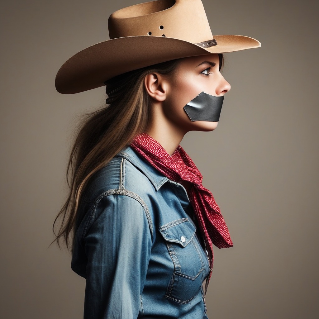cowboy shot of one 20yo woman,  casual clothes,  tapegag. from side on Tensor.Art