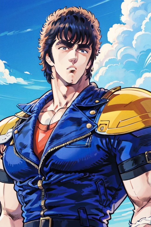 kenshirou,  black hair,  upper_body on Tensor.Art