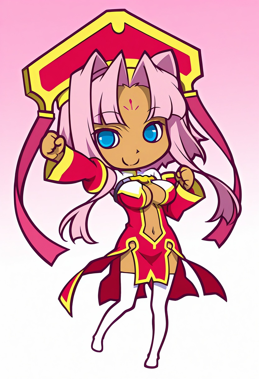 pop'n music style,  thick outlines,  colored outlines on Tensor.Art