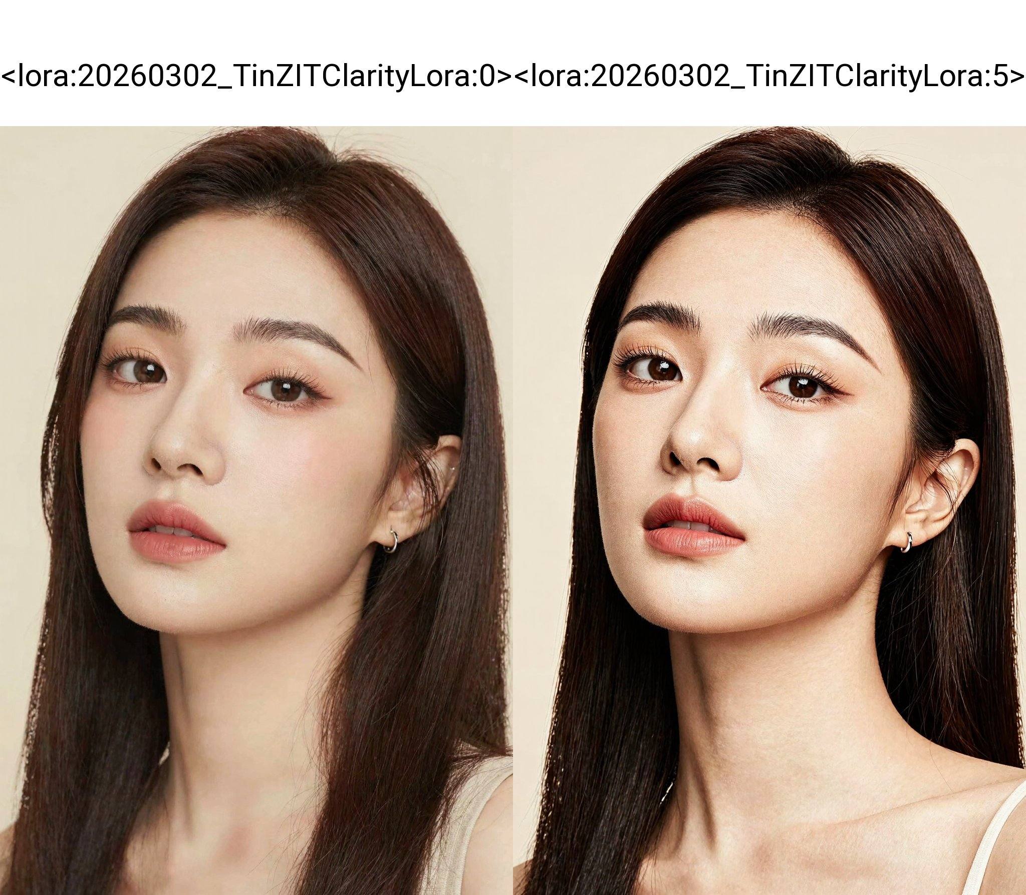 The image is a high-resolution photograph of an Asian woman taken close-up,  focusing on her face. The subject has smooth,...