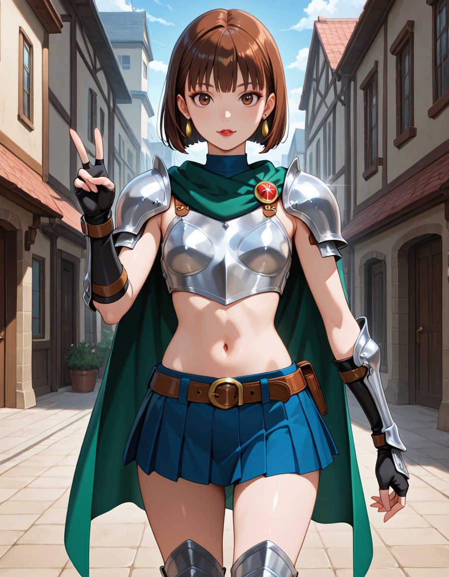 alyx blanchette,  short hair,  brown hair on Tensor.Art