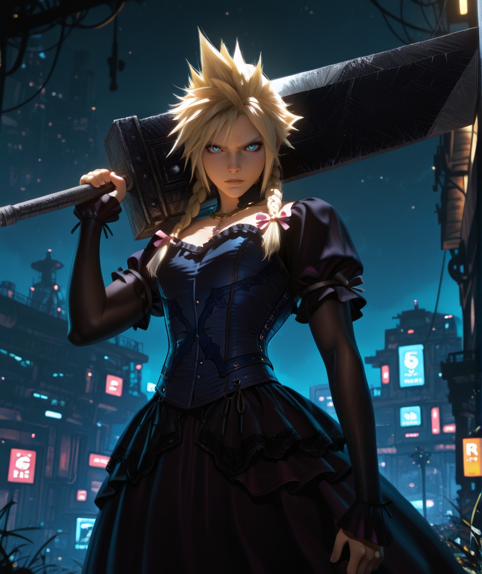 clodsfxl,  blonde hair,  spiked hair on Tensor.Art