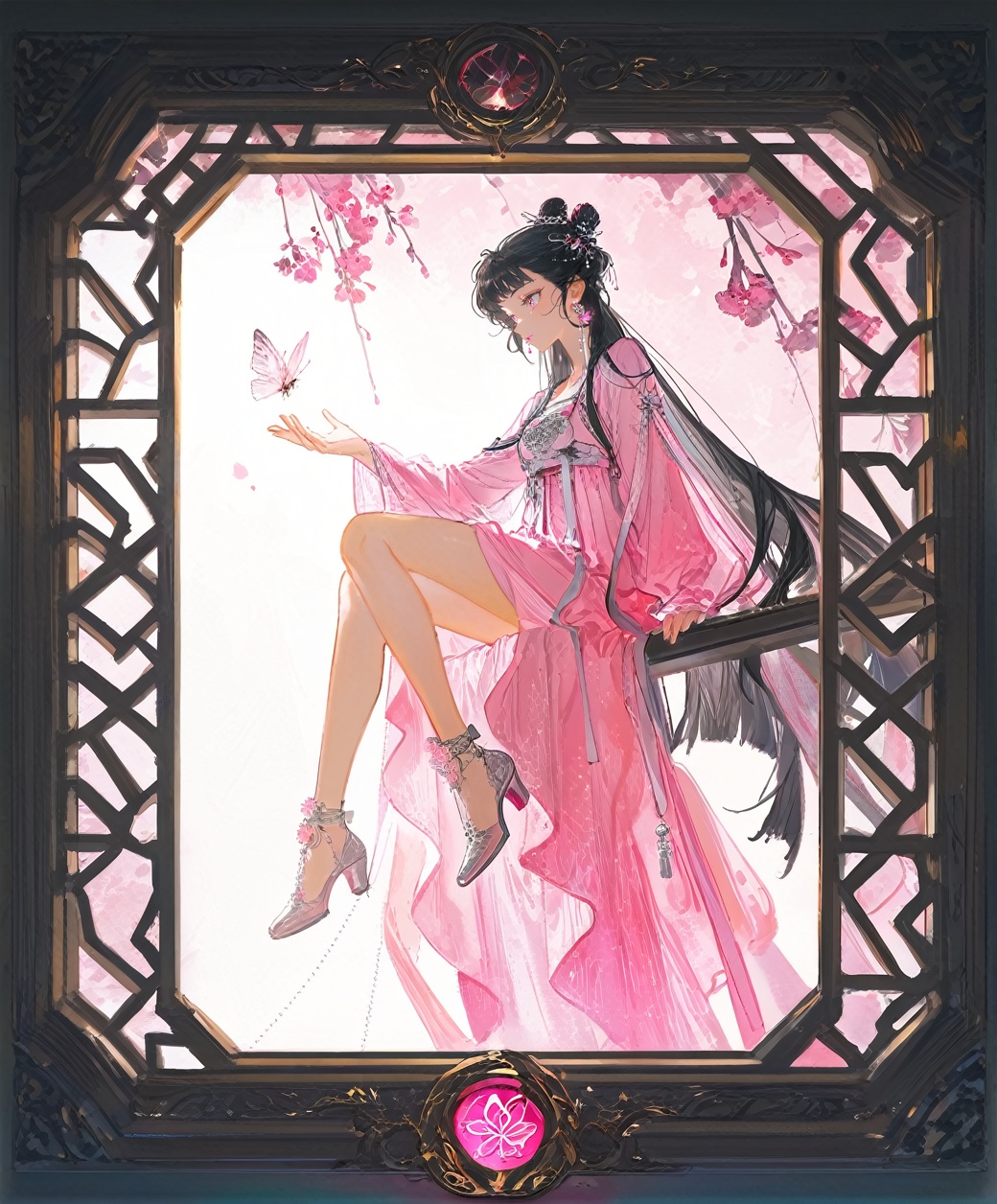 RDJlock,  1girl,  flower on Tensor.Art