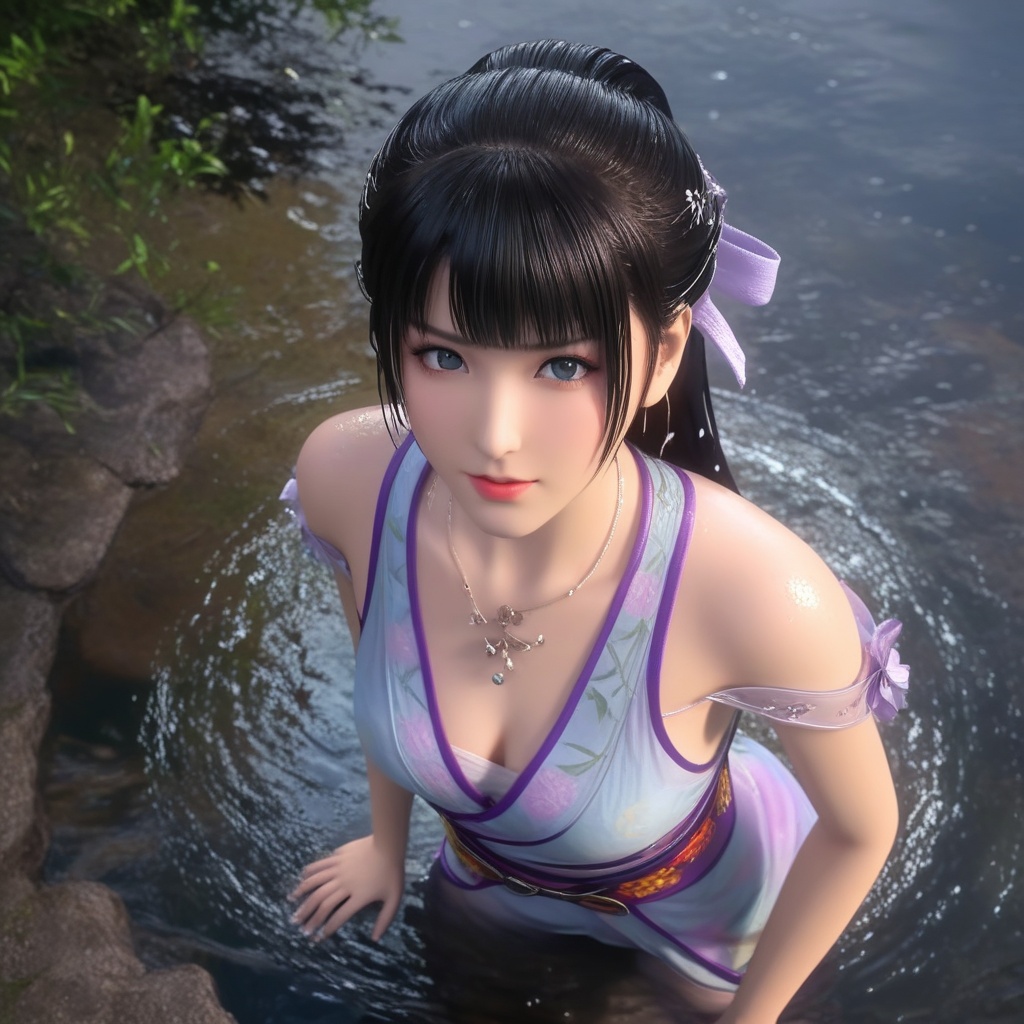 <lora:709-DA-XL-斗破苍穹-小医仙:0.8>(,1girl, ,best quality, ),looking at viewer,  ,(Highest picture quality), (Master's work), full body, (ultra-detailed), the portrait is centered, 1girl, raiden shogun, nsfw, (wet clothes), blush, bare hips, (sheer shirt), (from above:1.7), (translucent dress), water drop, (rain), (outdoors), stained, wet hair, wet dress, wet, scenery, (long hair), nature background, close up, ((on back)), water,masterpiece, best quality, ultra high res, highly detailed, (abstract expressionism art:1.4), [girl | fire ghost:10], love,, dark rainbow theme, colorful, visually stunning, beautiful, gorgeous, emotional, intricate, perferct shading, rainbow hair,upper body,(cleavage), 
