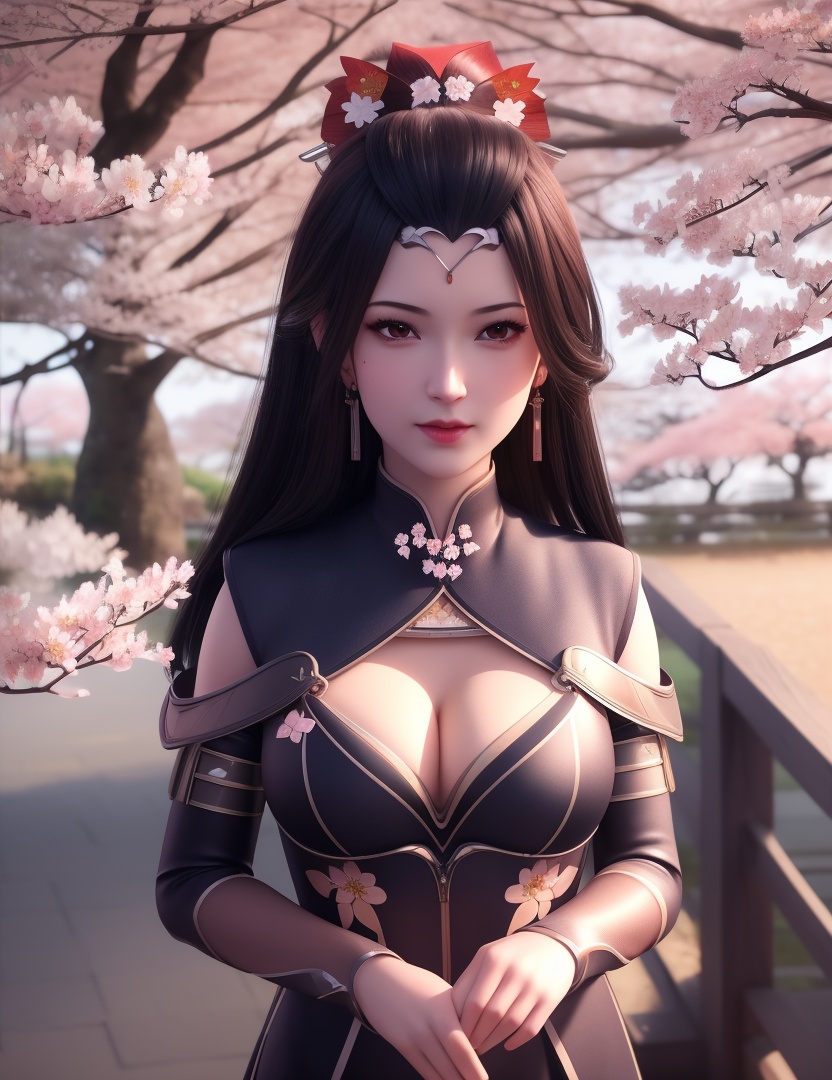 <lora:529-DA-诛仙-幽姨:0.8>(,1girl, ,best quality, ),looking at viewer,  ,ultra detailed 8k cg,ultra detailed background,ultra realistic 8k cg, ,masterpiece, (( , )),, ,science fiction,mole, ultra realistic 8k cg, ,    ,(,cherry blossoms, autumn leaves,perfect cherry blossom,   ), (cleavage),