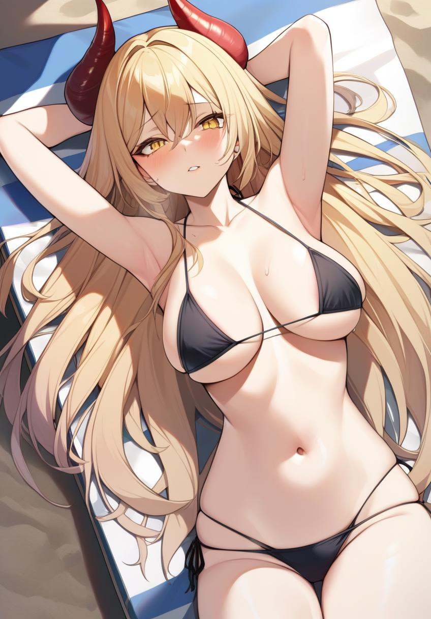 1girl,  long hair,  blonde hair on Tensor.Art