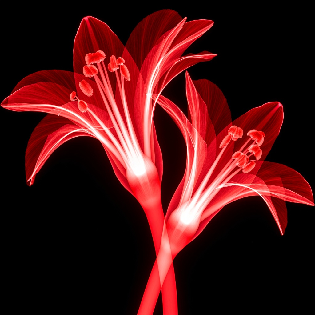 X-ray,there are two red flowers that are in a vase,lily flowers,lillies,depicting a flower,lily flowers,lily petals,intricate flower designs,kalighat flowers,lily,rubrum lillies,red flower,flower,pixel,beautiful flower,apophysis,botanical with very low and flower daffodils,red flowers of different types,botanical artwork,flower decorations,flower background,smeared flowers,kinemacolor,exquisite digital art,flowers background,inside the flower,flowers with intricate detail,xray art,beautiful tropical flowers,