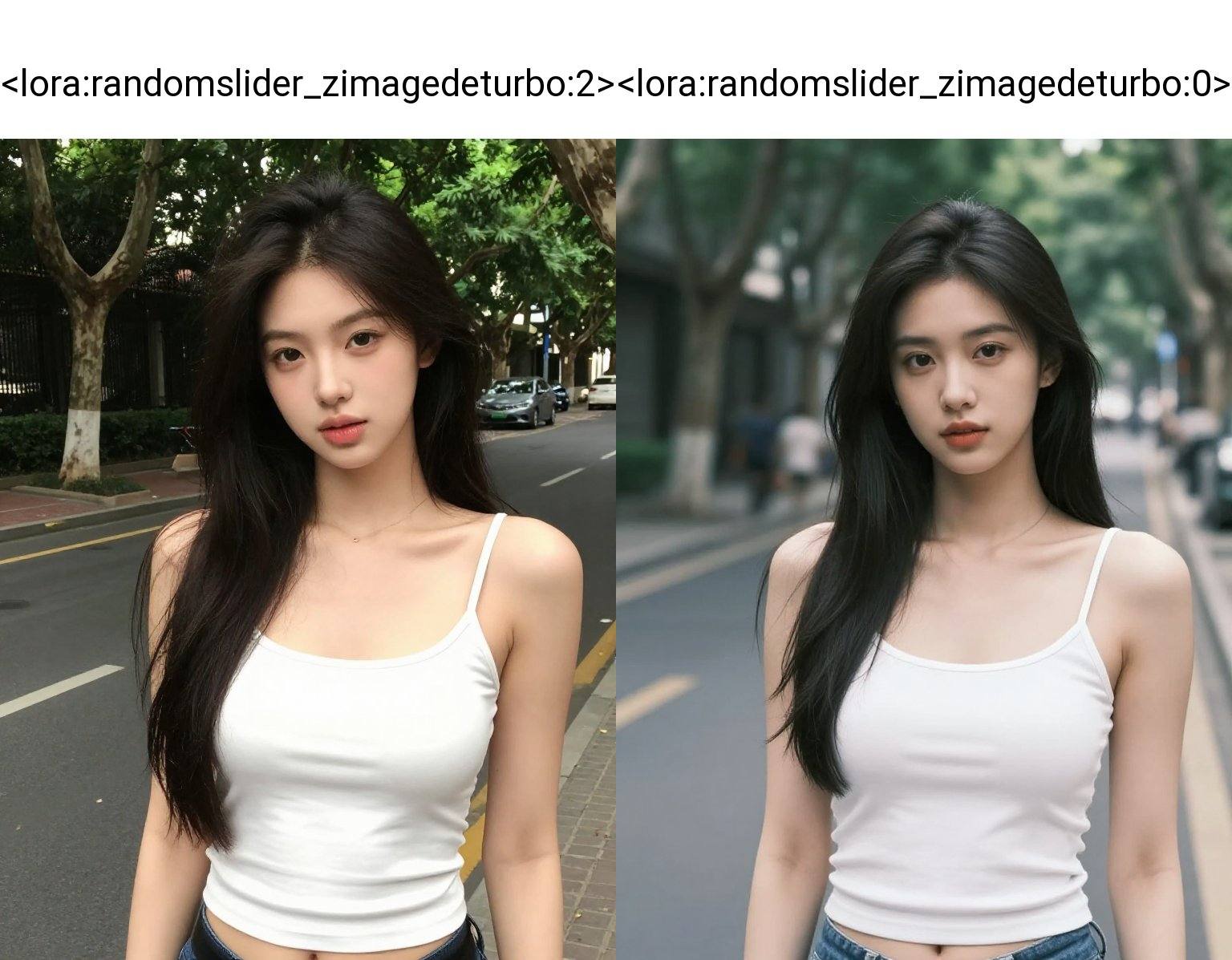 1girl,  street,  cleavage on Tensor.Art