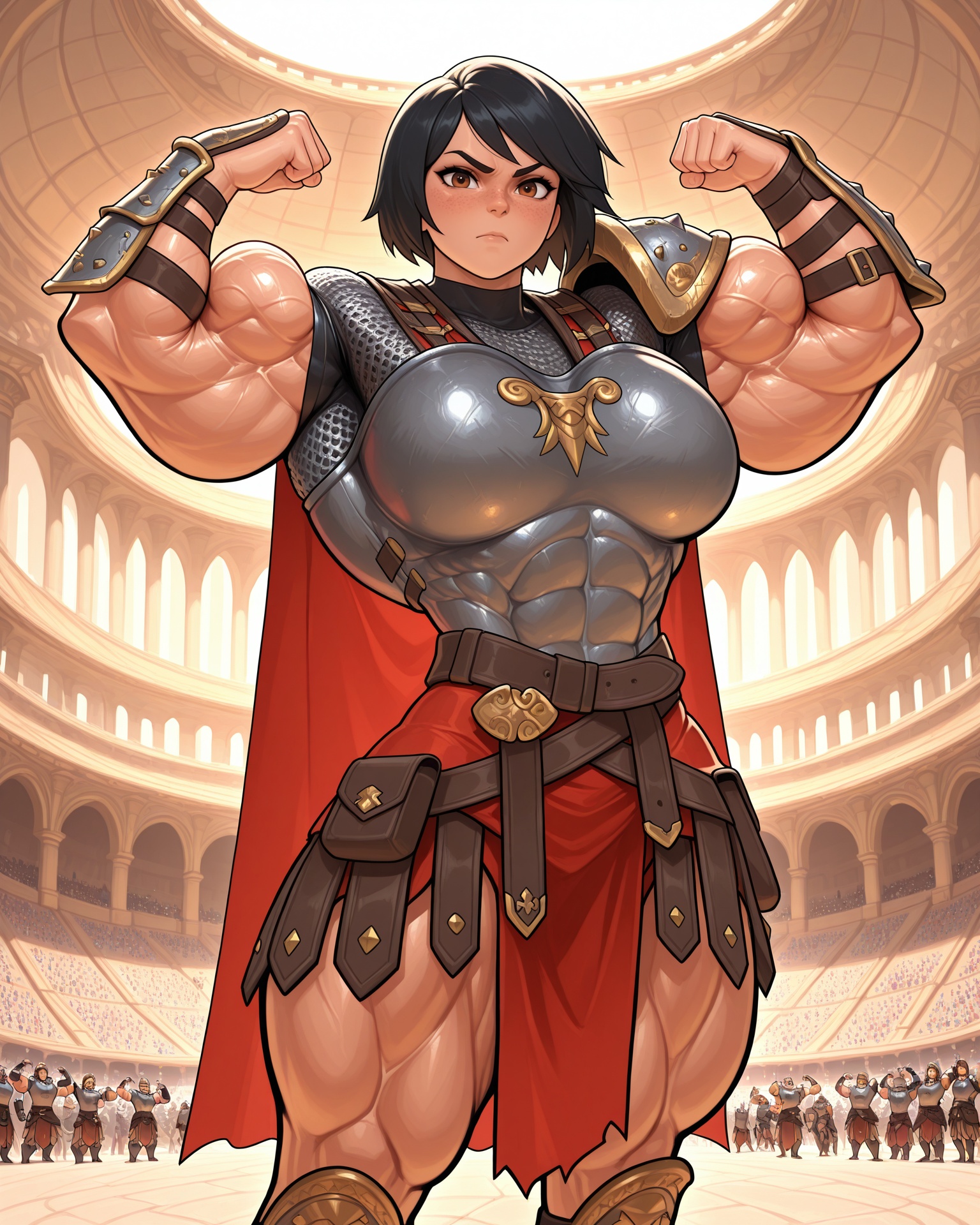 (muscular female:3,  huge muscles,  very muscular on Tensor.Art