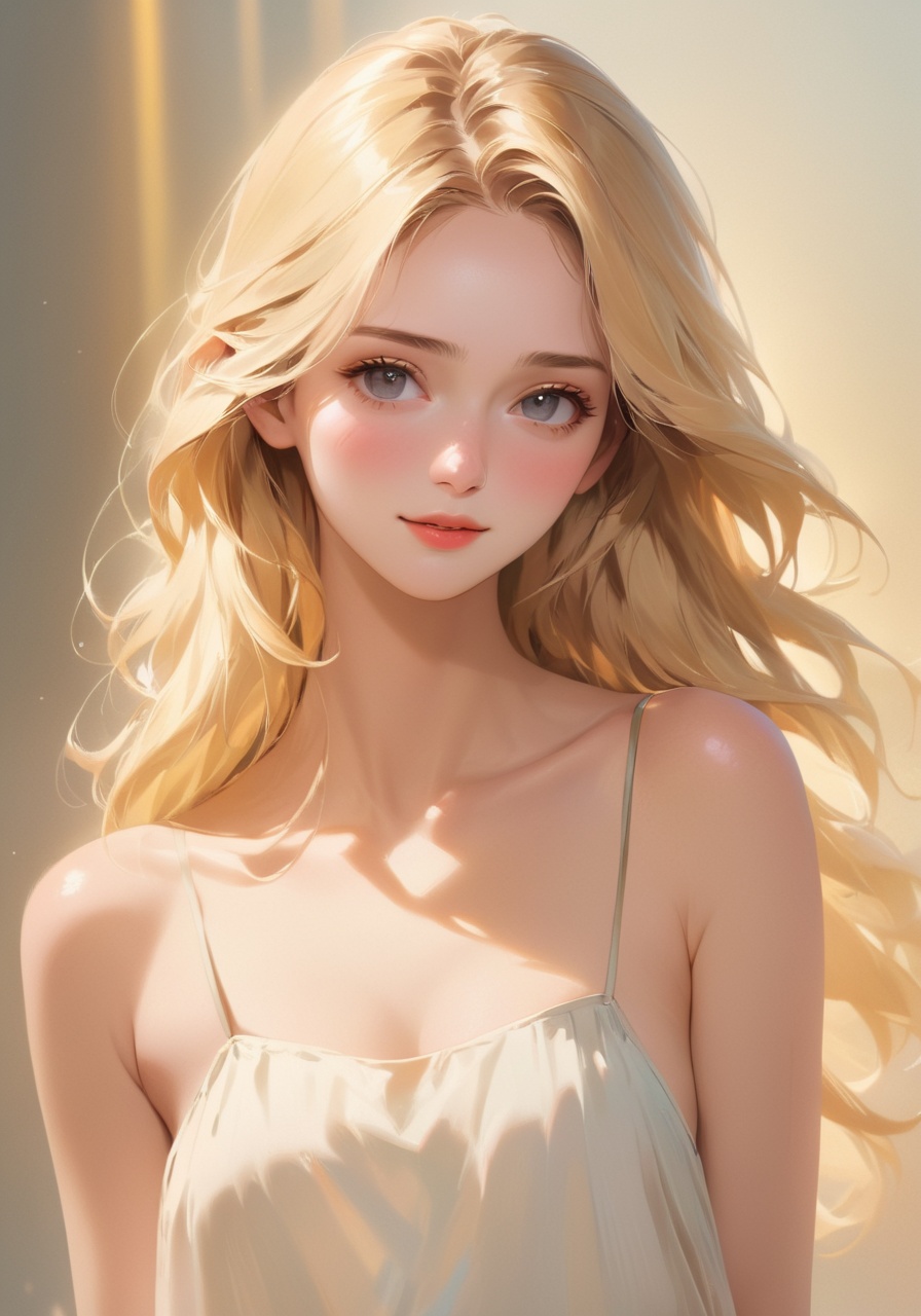 long straight blonde girl,  emotional background,  ultra realistic detailed on Tensor.Art
