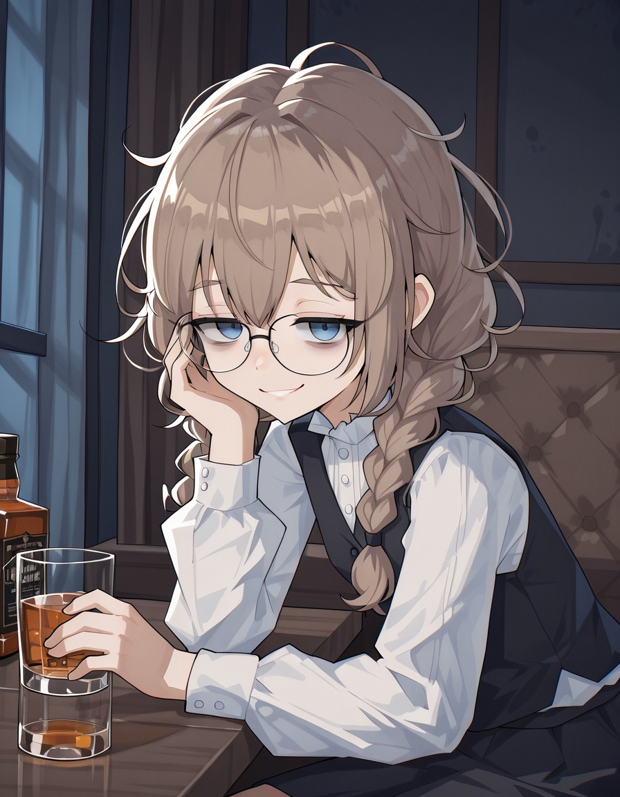 astylebrown hair,  1girl,  braids on Tensor.Art