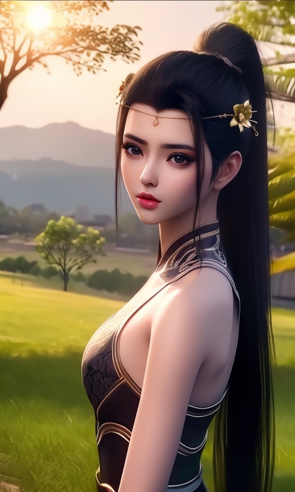 (,1girl, ,best quality, ),looking at viewer, <lora:378-DA-大主宰-唐芊儿:0.8> ,, ultra detailed background,ultra detailed background,ultra realistic 8k cg,,masterpiece, (( , )), fiction,mole,  ,tamari \(flawless\),    ,see-through, lace, (()),(((, solo, sun, , bare_tree, )))