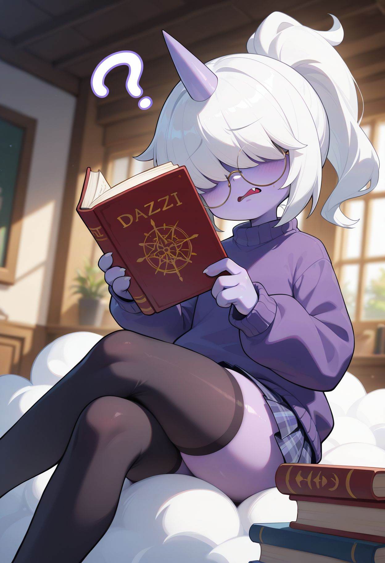 dazzi,  1girl,  white hair on Tensor.Art