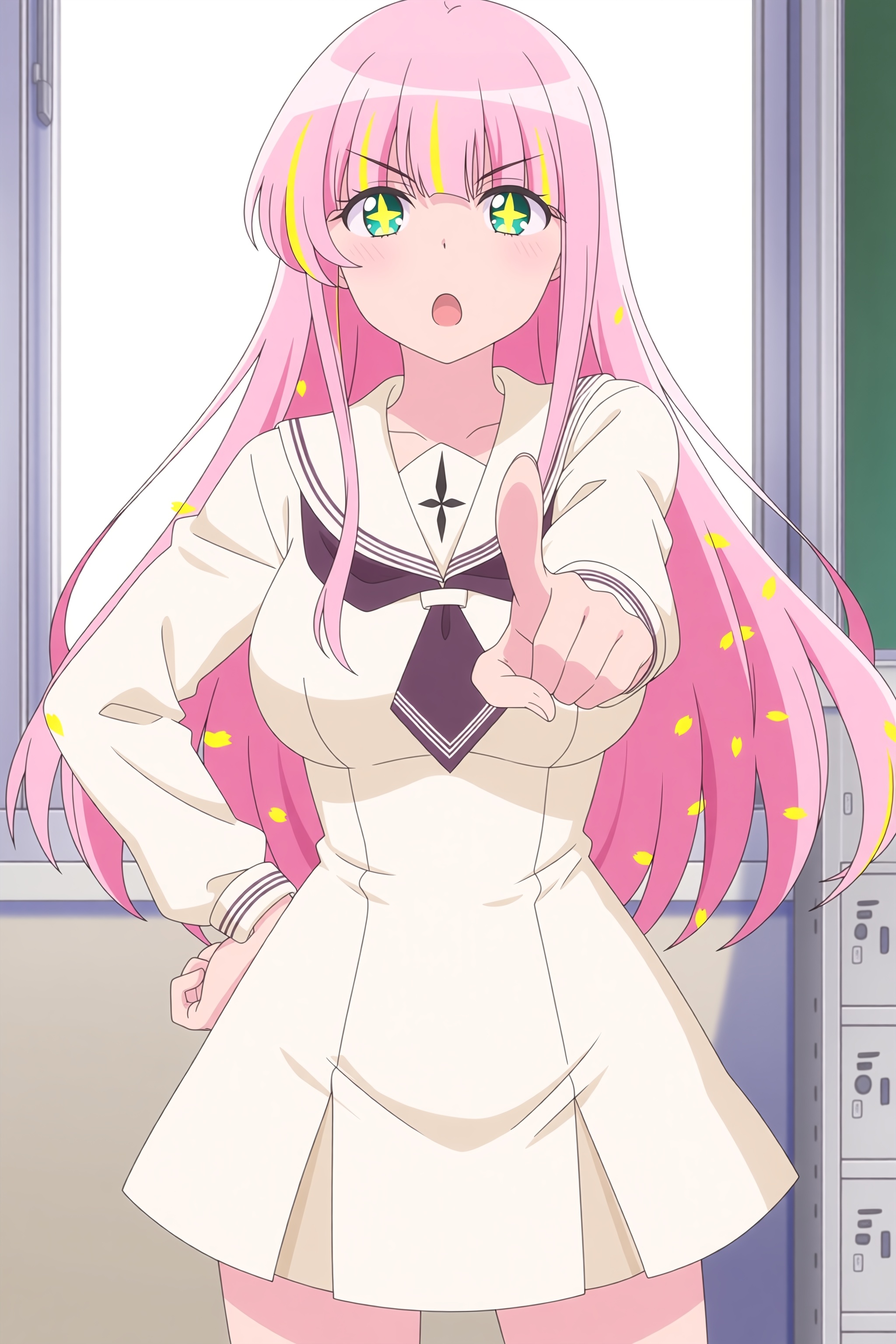 Hanaori-Meteor,  1girl,  pink hair on Tensor.Art